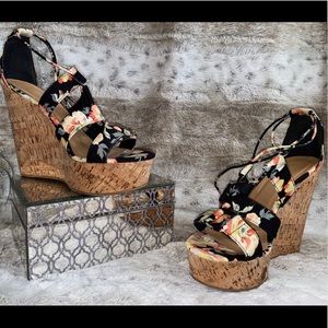 Bamboo Floral Wedges